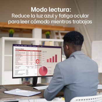 Vista diagonal Monitor LG 27U411A Full HD